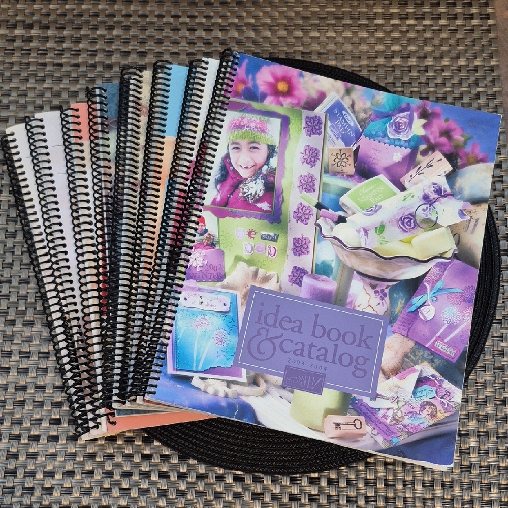 STAMPIN' UP! Spiral-Bound Catalog/Idea Books 2003-2009, 8 In Total